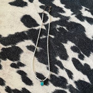 White and Turquoise Bead choker | western Jewerly